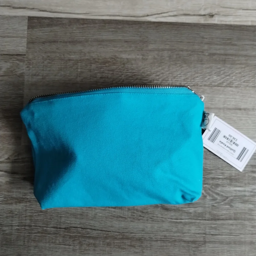 Quilted Koala Bright Blue Cosmetic Pouch